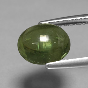 Apatite naturale verde da 4,46 ct, taglio ovale, trasparente