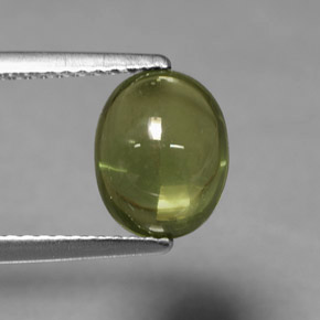 Apatite naturale verde da 2,91 ct, taglio ovale, trasparente