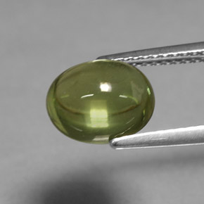 Apatite naturale verde da 2,91 ct, taglio ovale, trasparente