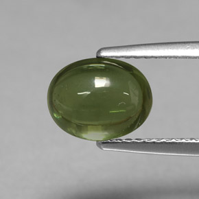 Apatite naturale verde da 3,07 ct, taglio ovale, trasparente