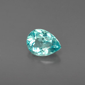 Apatite naturale blu da 0,73 ct, taglio a pera, VS