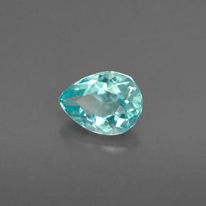Apatite naturale blu da 0,73 ct, taglio a pera, VS
