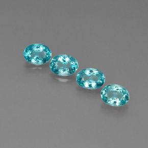 Apatite naturale blu da  ct, taglio ovale, VVS-VS