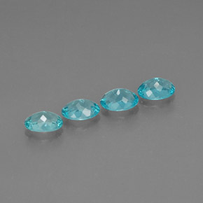 Apatite naturale blu da  ct, taglio ovale, VVS-VS