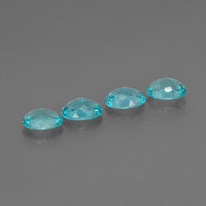 Apatite naturale blu da  ct, taglio ovale, VVS-VS