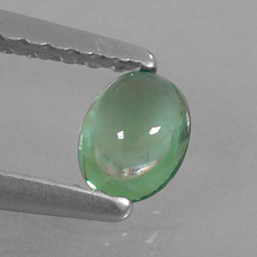 Apatite naturale verde da 0,33 ct, taglio ovale, trasparente