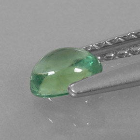Apatite naturale verde da 0,33 ct, taglio ovale, trasparente