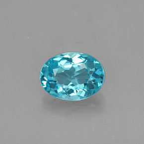 Apatite naturale blu da 0,64 ct, taglio ovale, VVS-VS