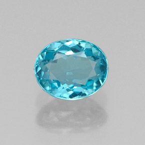 Apatite Azzurro naturale da 0.71 ct, Taglio ovale, VS