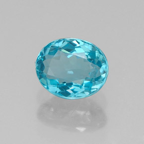 Apatite Azzurro naturale da 0.71 ct, Taglio ovale, VS
