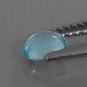 Apatite naturale blu da 0,39 ct, taglio ovale, trasparente