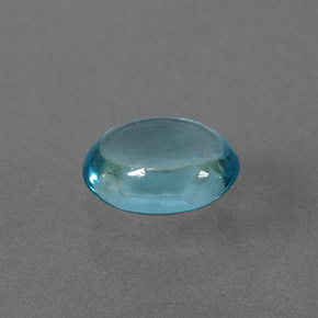 Apatite naturale blu da 0,58 ct, taglio ovale, trasparente