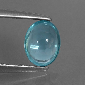Apatite Azzurro naturale da 0.67 ct, Taglio ovale, Trasparente