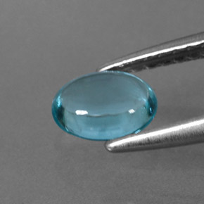 Apatite naturale blu da 0,56 ct, taglio ovale, trasparente