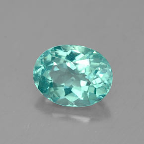 Apatite naturale verde da 1,54 ct, taglio ovale, VS
