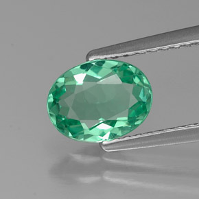 Apatite Verde chiaro naturale da 1.08 ct, Taglio ovale, VVS-VS