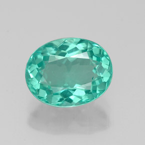 Apatite naturale verde da 2,04 ct, taglio ovale, VS