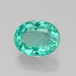 Apatite naturale verde da 2,04 ct, taglio ovale, VS