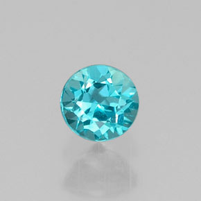 Apatite naturale blu da 0,29 ct, taglio rotondo, VVS-VS