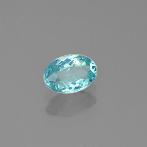 Apatite naturale blu da 0,45 ct, taglio ovale, VVS-VS
