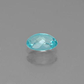 Apatite naturale blu da 0,45 ct, taglio ovale, VVS-VS