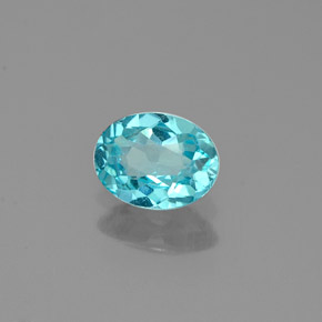 Apatite naturale blu da 0,51 ct, taglio ovale, VVS-VS