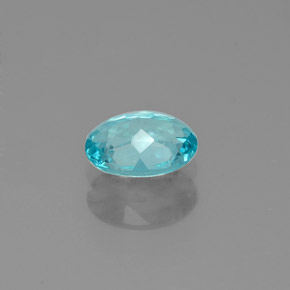 Apatite naturale blu da 0,51 ct, taglio ovale, VVS-VS