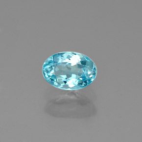 Apatite naturale blu da 0,57 ct, taglio ovale, VS