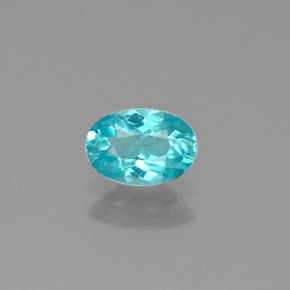Apatite naturale blu da 0,44 ct, taglio ovale, VS