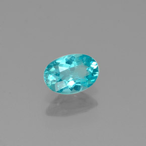 Apatite naturale blu da 0,44 ct, taglio ovale, VS