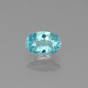Apatite naturale blu da 0,54 ct, taglio ovale, VS