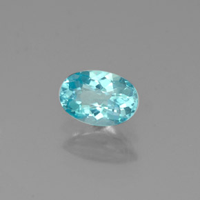 Apatite naturale blu da 0,54 ct, taglio ovale, VS