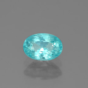 Apatite naturale blu da 0,57 ct, taglio ovale, VS