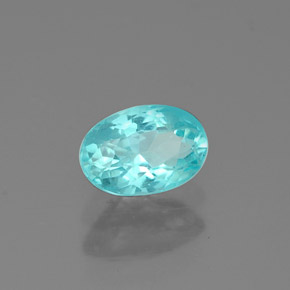 Apatite naturale blu da 0,57 ct, taglio ovale, VS