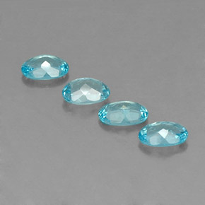 Apatite naturale blu da  ct, taglio ovale, VS