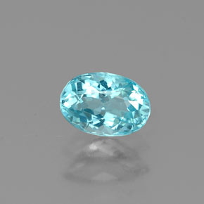 Apatite naturale blu da 0,48 ct, taglio ovale, VS