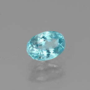 Apatite naturale blu da 0,48 ct, taglio ovale, VS