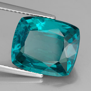 Apatite naturale blu da 9,02 ct, taglio a cuscino, VS-SI