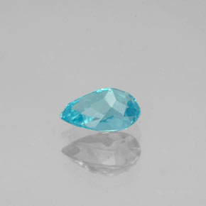 Apatite naturale blu da 0,83 ct, taglio a pera, VS