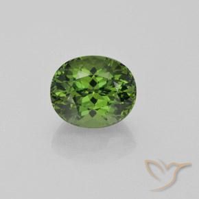 Apatite Verde foresta naturale da 4.92 ct, Taglio ovale, VS