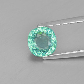 Apatite naturale verde da 1,55 ct, taglio a cuscino, VS-SI
