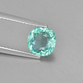 Apatite naturale verde da 1,55 ct, taglio a cuscino, VS-SI