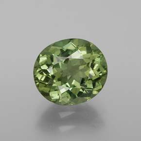 Apatite naturale verde da 1,80 ct, taglio ovale, VS