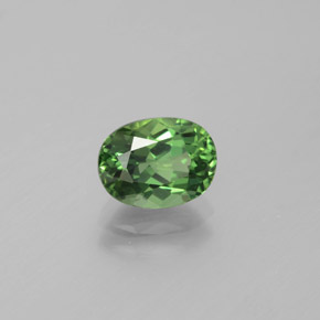Apatite naturale verde da 1,69 ct, taglio ovale, VVS-VS