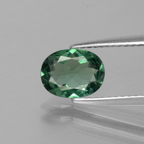 Apatite naturale verde da 0,99 ct, taglio ovale, VVS-VS