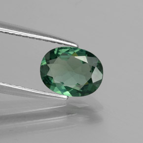 Apatite naturale verde da 0,99 ct, taglio ovale, VVS-VS