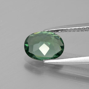 Apatite naturale verde da 0,99 ct, taglio ovale, VVS-VS