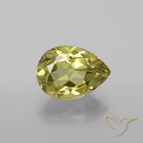 2.55ct Naturale Giallo medio Apatite, Forma a pera, VS