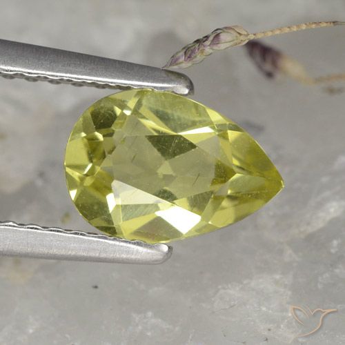 1.11ct Naturale Caldo bosco verde Apatite, Forma a pera, VS