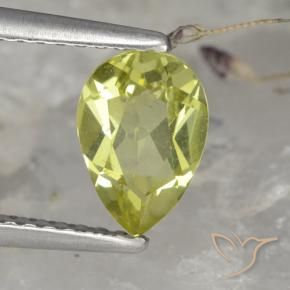 Apatite Caldo bosco verde naturale da 1.11 ct, Forma a pera, VS